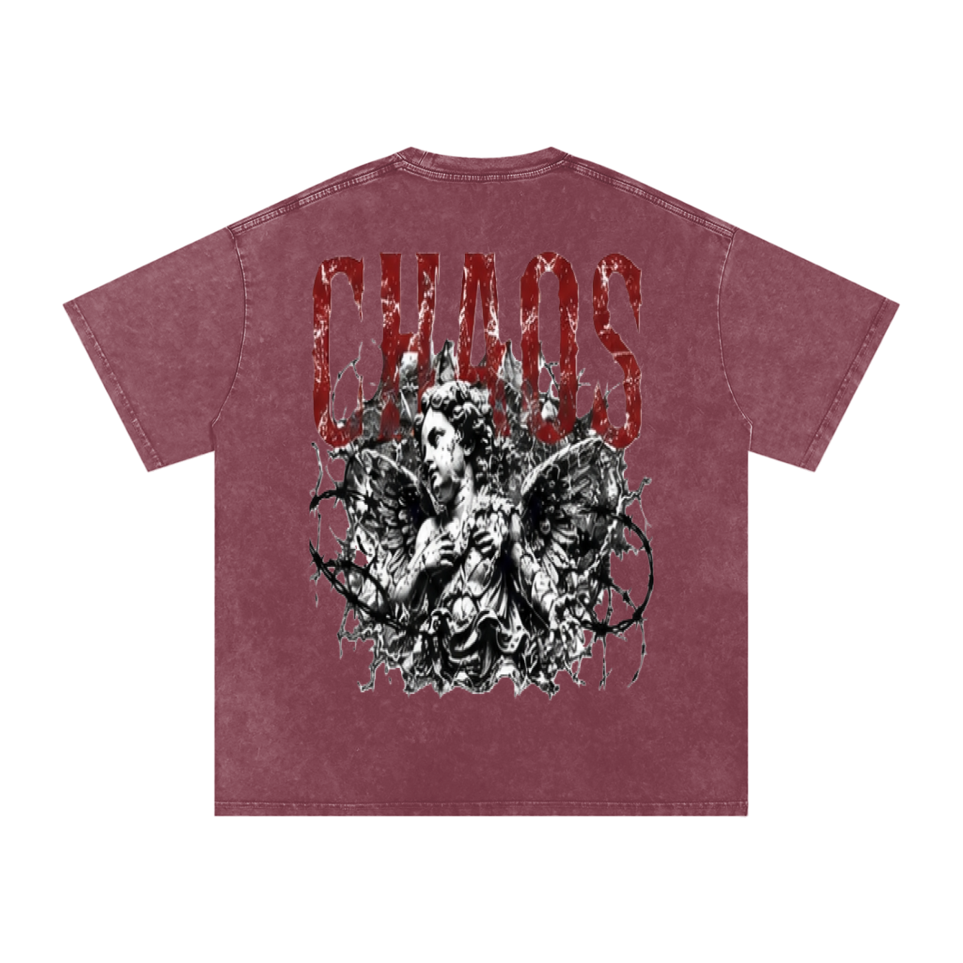 Snow Washed Oversized Cotton T-Shirt