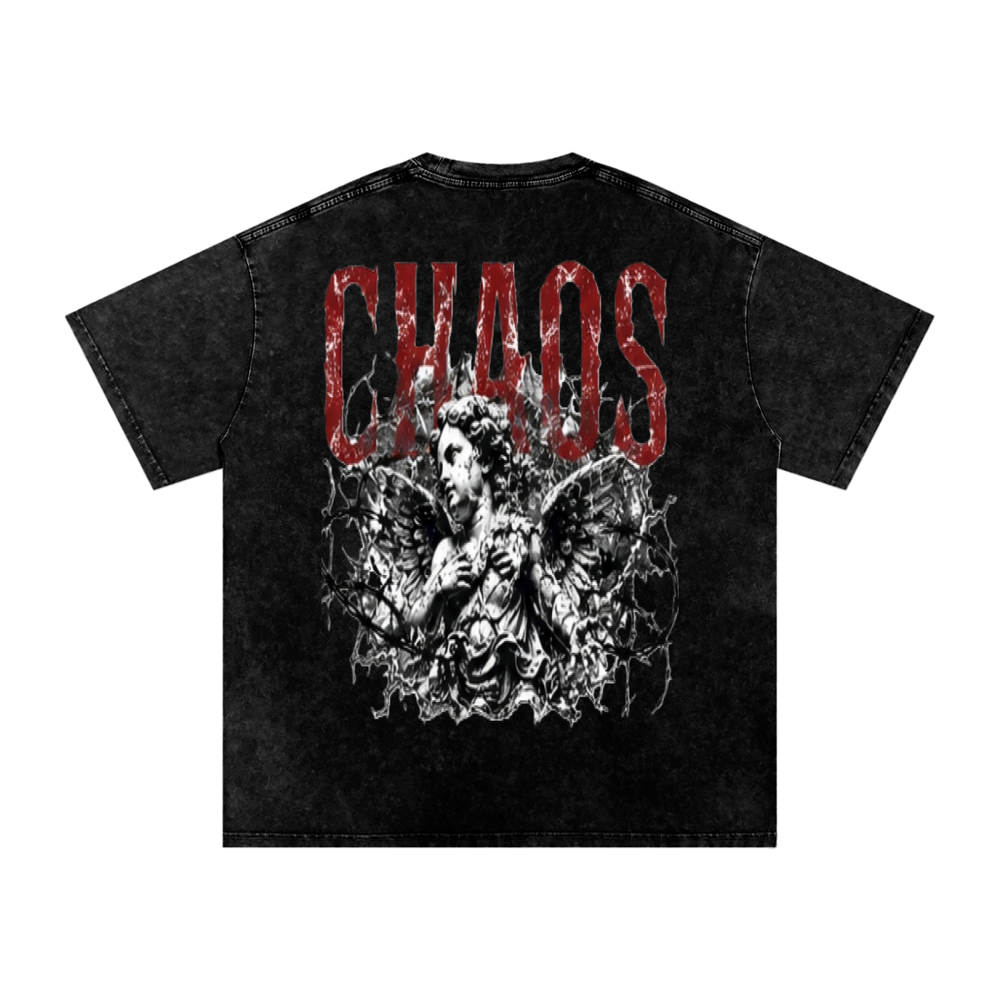 Snow Washed Oversized Cotton T-Shirt