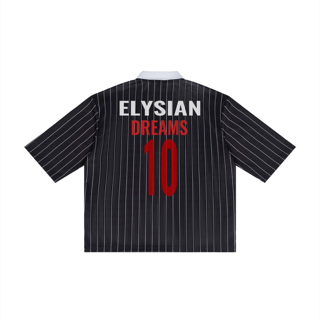 Unisex Pinstripe Collared Soccer Jersey