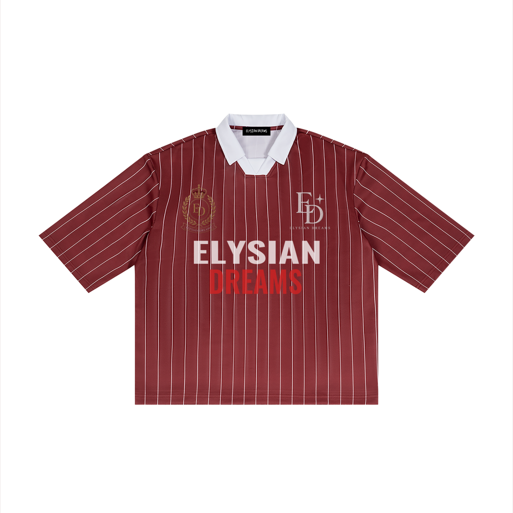 Unisex Pinstripe Collared Soccer Jersey