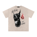 Snow Washed Oversized Cotton T-Shirt