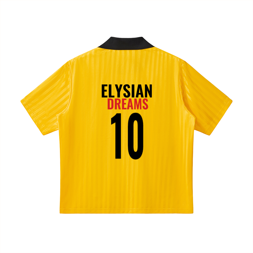 Contrast Collar Striped Soccer Jersey