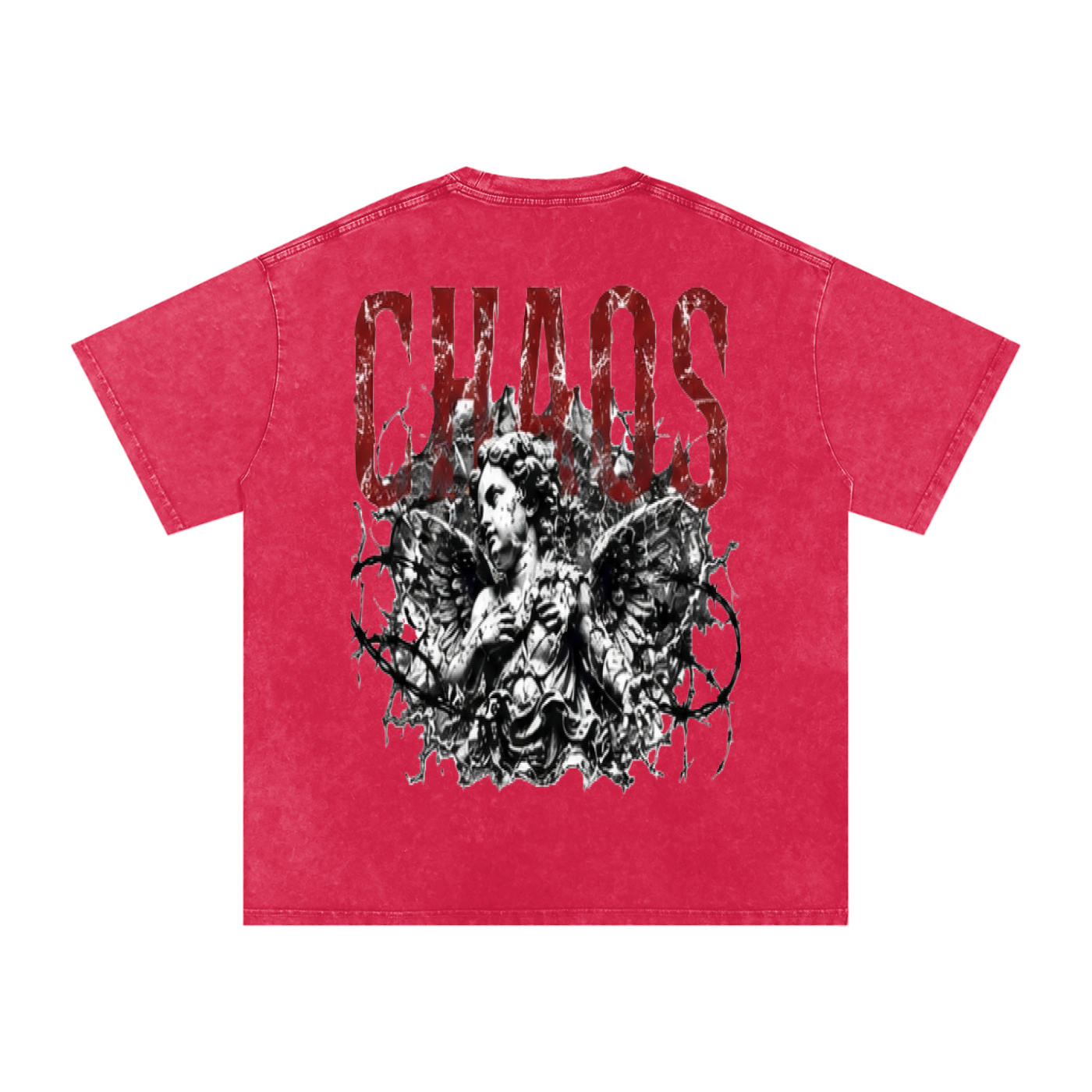 Snow Washed Oversized Cotton T-Shirt